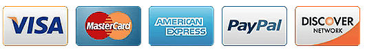 Visa, Mastercard, American Express, Discover